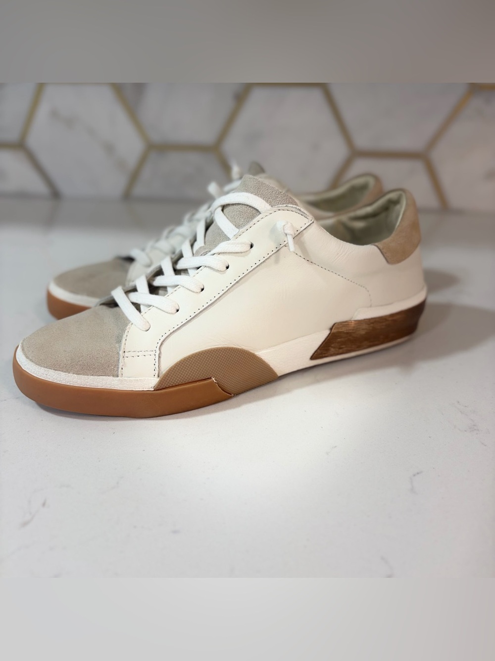 DOLCE VITA Zina Mixed-Media Low-Top Sneakers | 10